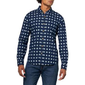 imageLucky Brand Mens Printed 1 Pocket Long Sleeve ShirtIndigo Multi