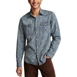 imageLucky Brand Mens Printed Indigo Western ShirtIndigo Print