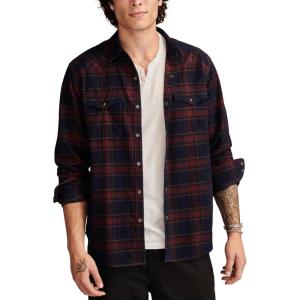 imageLucky Brand Mens Printed Plaid Cord WesternsNavy Multi