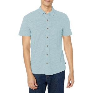 imageLucky Brand Mens Short Sleeve Linen Button Up ShirtBlue Bell