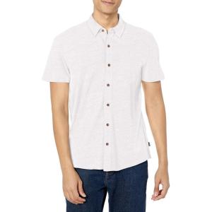 imageLucky Brand Mens Short Sleeve Linen Button Up ShirtBright White1