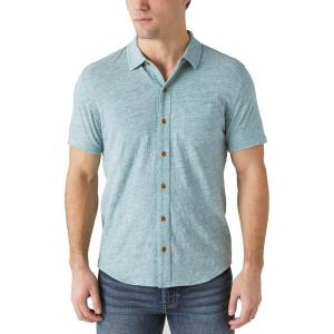 imageLucky Brand Mens Short Sleeve Linen Button Up ShirtSagebrush Green