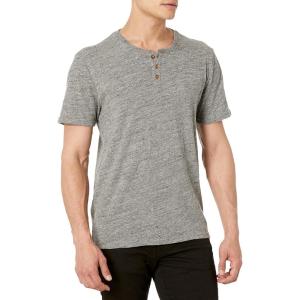 imageLucky Brand Mens Short Sleeve Linen Henley ShirtHeather Grey