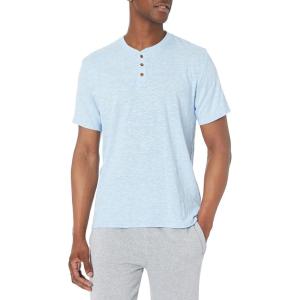 imageLucky Brand Mens Short Sleeve Linen HenleyBlue Bell