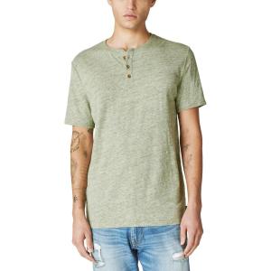 imageLucky Brand Mens Short Sleeve Linen HenleyFour Leaf Clover