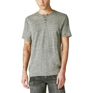 imageLucky Brand Mens Short Sleeve Linen HenleyHeather Grey
