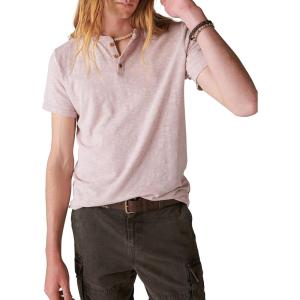 imageLucky Brand Mens Short Sleeve Linen HenleyMauve Shadows