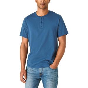 imageLucky Brand Mens Short Sleeve Pima HenleyDark Denim