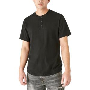 imageLucky Brand Mens Short Sleeve Pima HenleyJet Black