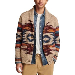 imageLucky Brand Mens Southwest Shawl CardiganNatural Multi Print