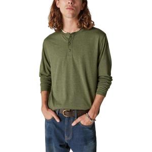 imageLucky Brand Mens Tencel Jersey Long Sleeve Henley310 Olive