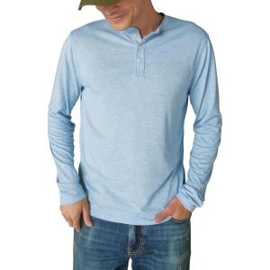 imageLucky Brand Mens Tencel Jersey Long Sleeve HenleyBlue Bell
