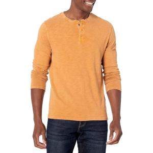 imageLucky Brand Mens Weekend Slub Jersey Long Sleeve HenleyBuckthorn Brown