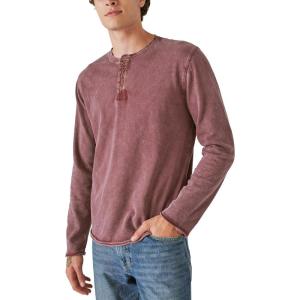 imageLucky Brand Mens Weekend Slub Jersey Long Sleeve HenleyMaroon Banner