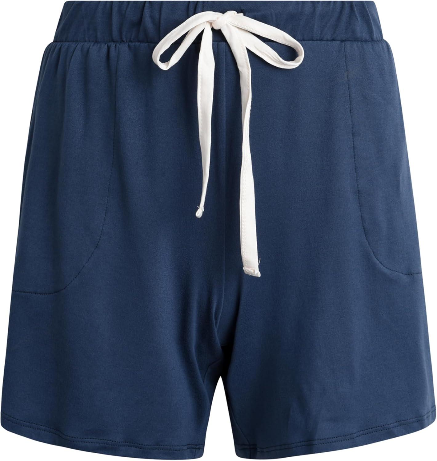 imageLucky Brand Pajamas Set for Women 4Piece Soft Sleepwear  Top Tank Shorts ampamp Pants Comfy Loungewear Pijama para MujerVintage Indigo