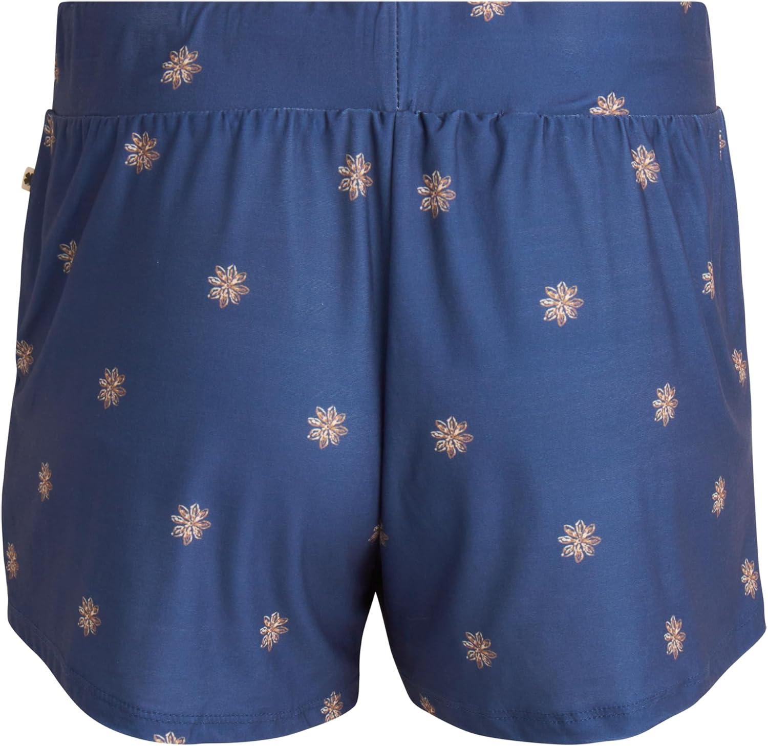 imageLucky Brand Womens 2 Piece Pajama Set Short Sleeve Lounge Sleepwear with Crossback Tank Top and Shorts with PocketsVintage IndigoStar Stamp