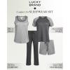 imageLucky Brand Pajamas Set for Women 4Piece Soft Sleepwear  Top Tank Shorts ampamp Pants Comfy Loungewear Pijama para MujerHeather Grey
