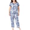 imageLucky Brand Pajamas Set for Women 4Piece Soft Sleepwear  Top Tank Shorts ampamp Pants Comfy Loungewear Pijama para MujerWinter Tie Dye