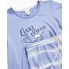 imageLucky Brand Womens 2 Piece Pajama Set Roll Sleeve Top ampamp Shorts Casual Sleepwear and Loungewear Cozy Soft PjsBlue Tie Dye
