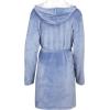 imageLucky Brand Womens Bathrobe Fleece Shawl Collar Belted Robe with HoodBlue