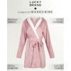 imageLucky Brand Womens Bathrobe Fleece Shawl Collar Belted Robe with HoodPink