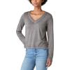 imageLucky Brand Womens Long Sleeve V Neck TeeAsphault