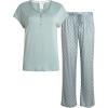 imageLucky Brand Womens Pajama Set  2 Piece Henley Sleep Shirt and Lounge Pants  Silky Soft Sleepwear for WomenEtherLine Diamond