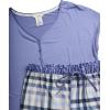 imageLucky Brand Womens Pajama Set  2 Piece Henley Sleep Shirt and Lounge Pants  Silky Soft Sleepwear for WomenSimple GinghamPersian Violet
