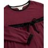 imageLucky Brand Womens Pajama Set  2 Piece Long Sleeve Sleep Shirt and Jogger Pants with Velour Trim SXLMaroon Banner