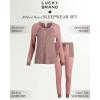 imageLucky Brand Womens Pajama Set  2 Piece Ribbed Hacci Long Sleeve and Joggers SleepwearPink Heather