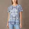 imageLucky Brand Womens Printed Scoop Neck TeeBlue Multi