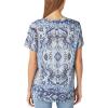 imageLucky Brand Womens Printed Scoop Neck TeeBlue Multi