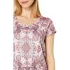 imageLucky Brand Womens Printed Scoop Neck TeePink Combo