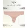 imageLucky Brand Womens Thong Panties 10PackNaturalGardeniaBlackBlackBlack