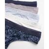 imageLucky Brand Womens Underwear  5 Pack Stretch Thong PantiesBlue IrisGardeniaSilver SconceBlueMulti