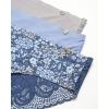 imageLucky Brand Womens Underwear  Microfiber Lace Hipster Briefs 3 PackIndigoBlueSilver Scone