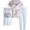 imageLucky Brand Womens Pants Set 3 Piece TShirt Tank Top and Joggers Casual Everyday Loungewear for Women SXLSoft Bloom