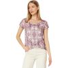 imageLucky Brand Womens Printed Scoop Neck TeePink Combo