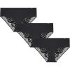 imageLucky Brand Womens Underwear  Microfiber Lace Hipster Briefs 3 PackBlackBlackBlack