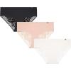imageLucky Brand Womens Underwear  Microfiber Lace Hipster Briefs 3 PackGardeniaNaturalBlack