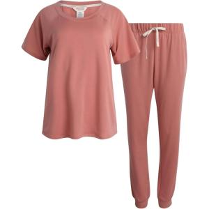 imageLucky Brand Womens 2Piece Pajama Set  Soft Sleepwear with Short Sleeve Shirt and Jogger Pants with Pockets SXLRosette