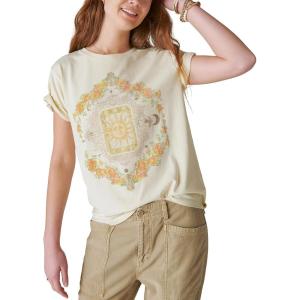 imageLucky Brand Womens Classic Celestial Boyfriend TeeCloud Cream