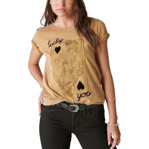 imageLucky Brand Womens Lucky You Card Classic CrewWood Thrush