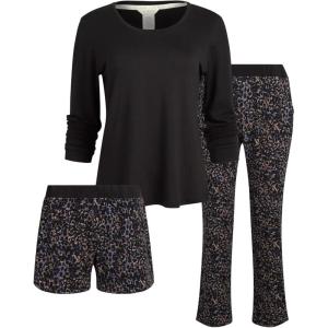 imageLucky Brand Womens Pajama Set 3PieceBlack