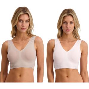 imageLucky Brand Womens Seamless Bra  2 Pack Super Soft WireFree Comfort Lounge Bras for Women Sizes SXLLight PinkSphinx