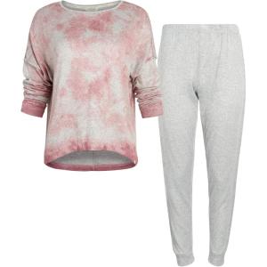 imageLucky Brand Womens Super Soft Hacci Long Sleeve and Pant Lounge SetBlush