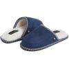 imageLucky Brand MicroSuede Memory Foam Boys Slippers  Closed Toe Plush Lined House ShoesKids SlippersNavy