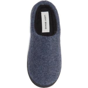 imageLucky Brand Boys Faux Wool Clog Slippers with Memory FoamNavy
