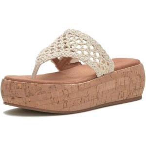 imageLucky Brand Womens Jaslene Platform Thong Sandal WedgeNatural