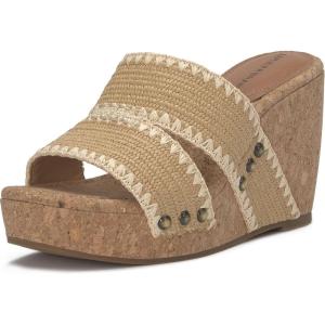 imageLucky Brand Womens Vickta Wedge SandalDark Natural Woven